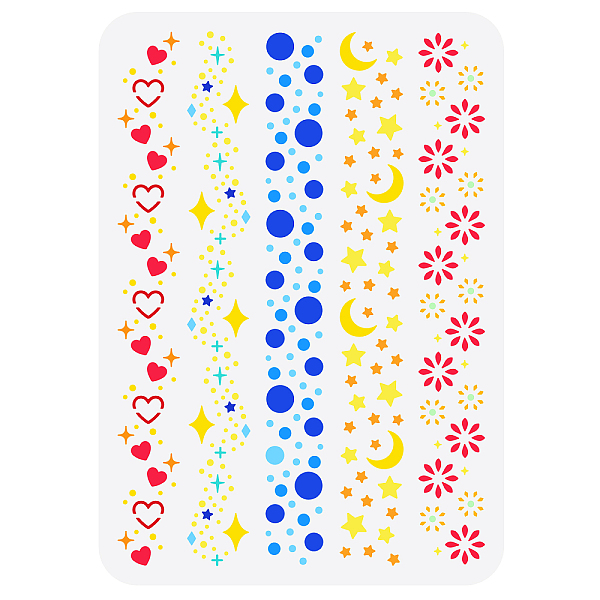 PandaHall FINGERINSPIRE Star Stencil 8.3x11.7 inch Plastic PET Stencil Moon Heart Drawing Template Floral Round Painting Stencil Sparkle...
PandaHall FINGERINSPIRE Star Stencil 8.3x11.7 inch Plastic PET Stencil Moon Heart Drawing Template Floral Round Painting Stencil Sparkle...