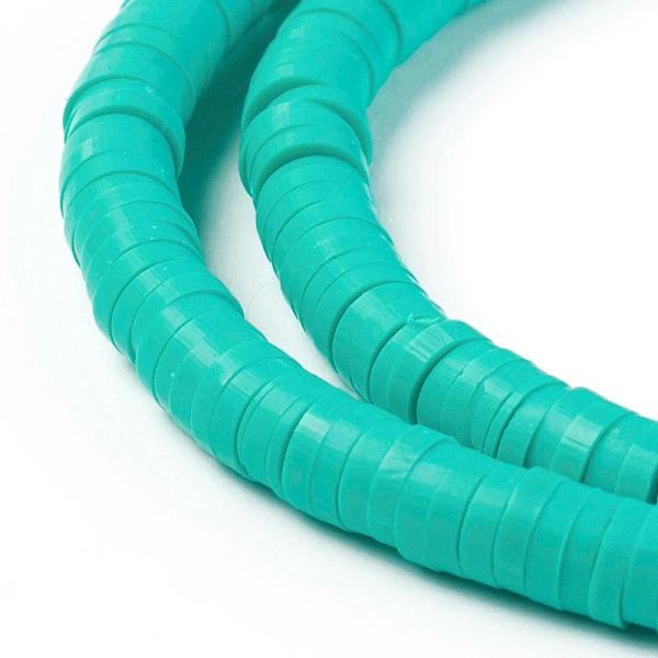 PandaHall Handmade Polymer Clay Beads, Disc/Flat Round, Heishi Beads, Medium Turquoise, 3x1mm, Hole: 1mm, about 380~400pcs/strand, 17.7 inch..., Cyan
PandaHall Handmade Polymer Clay Beads, Disc/Flat Round, Heishi Beads, Medium Turquoise, 3x1mm, Hole: 1mm, about 380~400pcs/strand, 17.7 inch..., Cyan