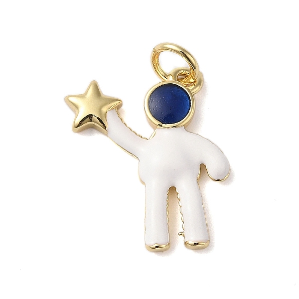 PandaHall Rack Plating Brass Enamel Pendants, with Jump Ring, Cadmium Free & Lead Free, Real 18K Gold Plated, Spaceman Charm, White...
PandaHall Rack Plating Brass Enamel Pendants, with Jump Ring, Cadmium Free & Lead Free, Real 18K Gold Plated, Spaceman Charm, White...