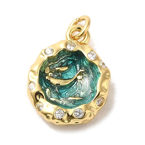 PandaHall Brass Cubic Zirconia Pendants, with Enamel with Jump Ring, Flat Round, Real 14K Gold Plated, 14x11x3mm, Hole: 3.5mm Brass+Cubic...
PandaHall Brass Cubic Zirconia Pendants, with Enamel with Jump Ring, Flat Round, Real 14K Gold Plated, 14x11x3mm, Hole: 3.5mm Brass+Cubic...