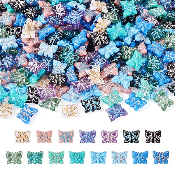 PandaHall 300Pcs 15 Colors Opaque Acrylic Beads, Metal Enlaced, Butterfly, Mixed Color, 11x14.5x5mm, Hole: 1.8mm, 20pcs/color Acrylic..., Multicolor
PandaHall 300Pcs 15 Colors Opaque Acrylic Beads, Metal Enlaced, Butterfly, Mixed Color, 11x14.5x5mm, Hole: 1.8mm, 20pcs/color Acrylic..., Multicolor