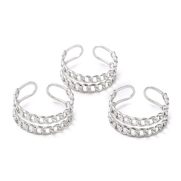 PandaHall 304 Stainless Steel Finger Rings, Cuff Rings, Long-Lasting Plated, Curb Chain Shape, Stainless Steel Color, US Size 6 3/4(17.1mm)...
PandaHall 304 Stainless Steel Finger Rings, Cuff Rings, Long-Lasting Plated, Curb Chain Shape, Stainless Steel Color, US Size 6 3/4(17.1mm)...