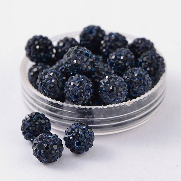PandaHall Pave Disco Ball Beads, Polymer Clay Rhinestone Beads, Grade A, Montana, PP11(1.7~1.8mm), 8mm, Hole: 1mm Polymer Clay+Glass..., Blue
PandaHall Pave Disco Ball Beads, Polymer Clay Rhinestone Beads, Grade A, Montana, PP11(1.7~1.8mm), 8mm, Hole: 1mm Polymer Clay+Glass..., Blue