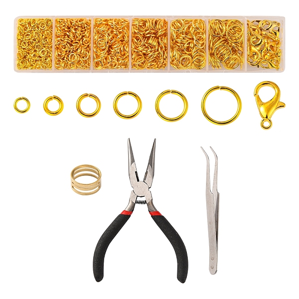 PandaHall DIY Jewelry Making Finding Kit, Including Brass Jump Rings, Zinc Alloy Lobster Claw Clasps, Tweezers, Brass Rings, Pliers, Golden...
PandaHall DIY Jewelry Making Finding Kit, Including Brass Jump Rings, Zinc Alloy Lobster Claw Clasps, Tweezers, Brass Rings, Pliers, Golden...