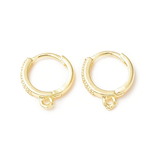 PandaHall Brass Micro Pave Clear Cubic Zirconia Hoop Earring Finding, Round, with Horizontal Loops, Golden, 13x12.5x3mm, Hole: 1.2mm, Pin...
PandaHall Brass Micro Pave Clear Cubic Zirconia Hoop Earring Finding, Round, with Horizontal Loops, Golden, 13x12.5x3mm, Hole: 1.2mm, Pin...