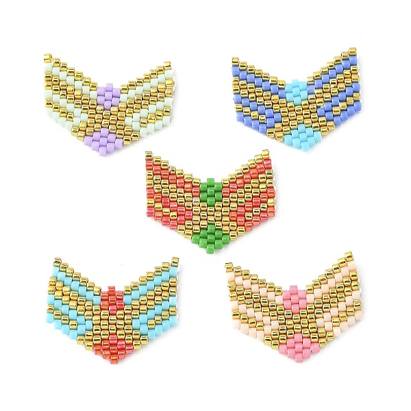 PandaHall Handmade Loom Pattern MIYUKI Seed Beads, Arrowhead Pendants, Mixed Color, 18~19x22.5~23x2mm, Hole: 0.7mm Glass Arrow Multicolor
PandaHall Handmade Loom Pattern MIYUKI Seed Beads, Arrowhead Pendants, Mixed Color, 18~19x22.5~23x2mm, Hole: 0.7mm Glass Arrow Multicolor