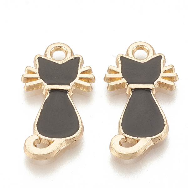 PandaHall Alloy Enamel Kitten Pendants, Cadmium Free & Lead Free, Cat Silhouette Shape, Light Gold, Black, 22x12x2mm, Hole: 2mm Alloy+Enamel...
PandaHall Alloy Enamel Kitten Pendants, Cadmium Free & Lead Free, Cat Silhouette Shape, Light Gold, Black, 22x12x2mm, Hole: 2mm Alloy+Enamel...
