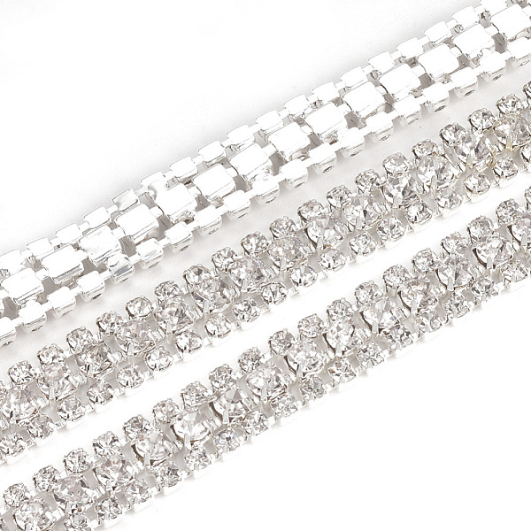 PandaHall Brass Rhinestone Strass Chains, with Spool, Three Rows Rhinestone Cup Chains, Silver Color Plated, Crystal, 8.5mm, about...
PandaHall Brass Rhinestone Strass Chains, with Spool, Three Rows Rhinestone Cup Chains, Silver Color Plated, Crystal, 8.5mm, about...