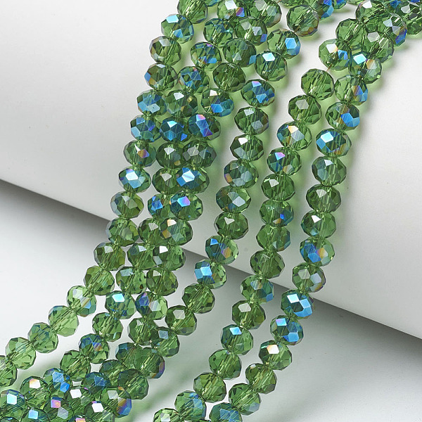 PandaHall Electroplate Glass Beads Strands, Half Plated, Blue Plated, Faceted, Rondelle, Green, 4x3mm, Hole: 0.4mm, about 123~127pcs/strand...
PandaHall Electroplate Glass Beads Strands, Half Plated, Blue Plated, Faceted, Rondelle, Green, 4x3mm, Hole: 0.4mm, about 123~127pcs/strand...