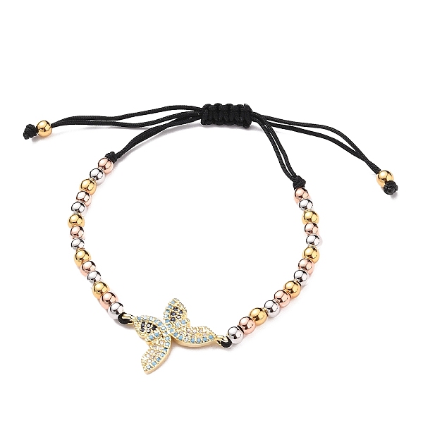 PandaHall Adjustable Nylon Thread Braided Bead Bracelets, with Round Brass Beads and Brass Micro Pave Cubic Zirconia Links, Butterfly...
PandaHall Adjustable Nylon Thread Braided Bead Bracelets, with Round Brass Beads and Brass Micro Pave Cubic Zirconia Links, Butterfly...