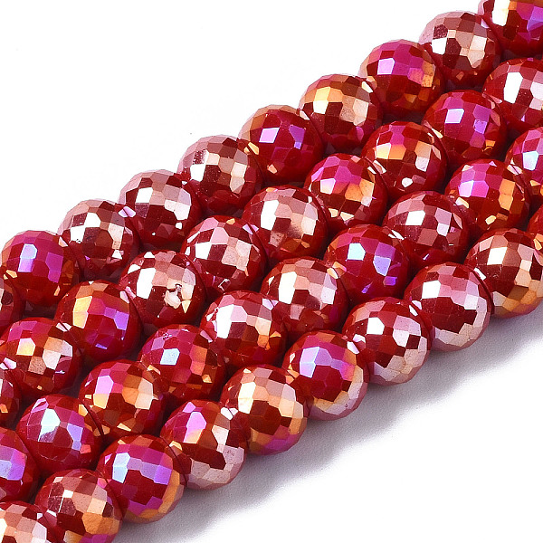 PandaHall Electroplate Glass Beads Strands, AB Color Plated, Faceted, Round, FireBrick, 8x6mm, Hole: 1.2mm, about 80pcs/strand, 18.66~19.76..., Red
PandaHall Electroplate Glass Beads Strands, AB Color Plated, Faceted, Round, FireBrick, 8x6mm, Hole: 1.2mm, about 80pcs/strand, 18.66~19.76..., Red