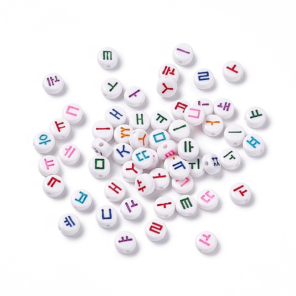 PandaHall Opaque Acrylic Beads, White Flat Round with Korean Letters, Mixed Color, 7x3.5mm, Hole: 1.2mm, about 3600pcs/500g Acrylic Letter..., Multicolor
PandaHall Opaque Acrylic Beads, White Flat Round with Korean Letters, Mixed Color, 7x3.5mm, Hole: 1.2mm, about 3600pcs/500g Acrylic Letter..., Multicolor