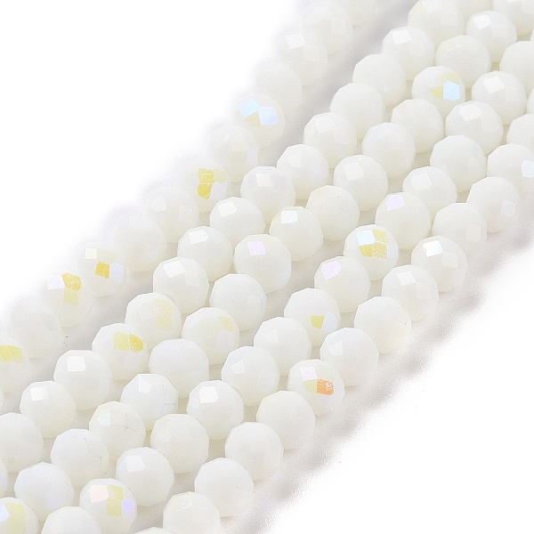 PandaHall Electroplate Opaque Solid Color Glass Beads Strands, Half Rainbow Plated, Faceted, Rondelle, White, 6x5mm, Hole: 1mm, about...
PandaHall Electroplate Opaque Solid Color Glass Beads Strands, Half Rainbow Plated, Faceted, Rondelle, White, 6x5mm, Hole: 1mm, about...