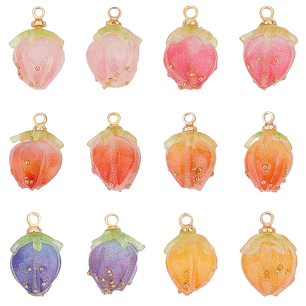 PandaHall Olycraft 12Pcs 6 Colors Opaque Acrylic Charms, with Golden Plated Brass Finding, Strawberry, Mixed Color, 14x10x9.5mm, Hole: 1.5mm..., Multicolor
PandaHall Olycraft 12Pcs 6 Colors Opaque Acrylic Charms, with Golden Plated Brass Finding, Strawberry, Mixed Color, 14x10x9.5mm, Hole: 1.5mm..., Multicolor