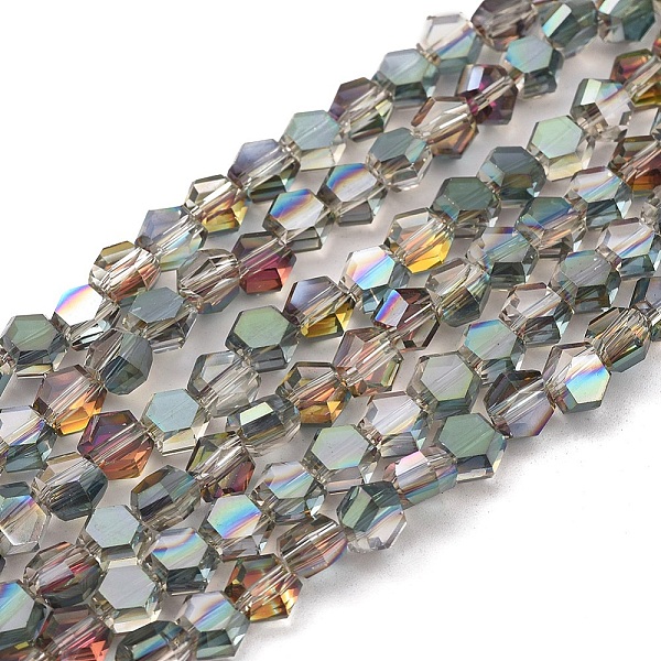 PandaHall Electroplate Glass Beads Strands, Half Plated, Faceted, Hexagon, Green Plated, 6x7x4mm, Hole: 1.2mm, about 100pcs/strand, 20.87...
PandaHall Electroplate Glass Beads Strands, Half Plated, Faceted, Hexagon, Green Plated, 6x7x4mm, Hole: 1.2mm, about 100pcs/strand, 20.87...