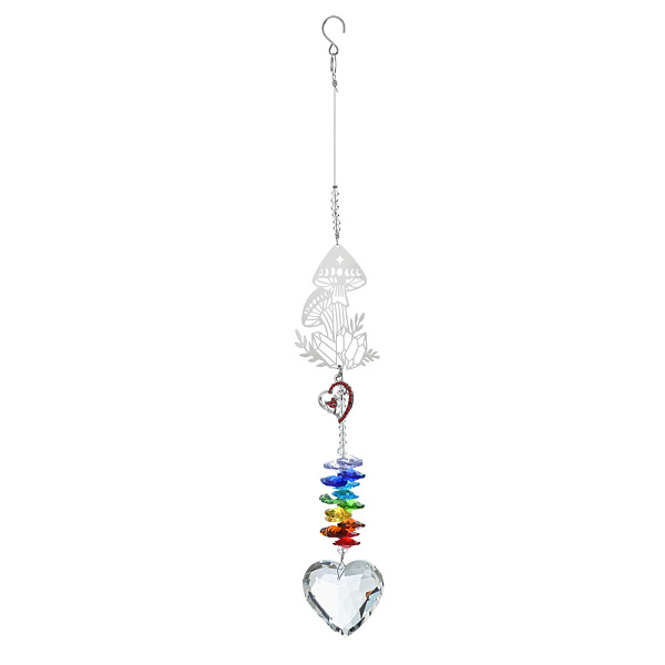 PandaHall Christmas Glass Heart Pendant Decoration, Hanging Suncatchers, with Iron Findings and Glass Bead, for Window Home Garden...
PandaHall Christmas Glass Heart Pendant Decoration, Hanging Suncatchers, with Iron Findings and Glass Bead, for Window Home Garden...