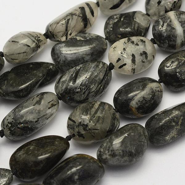 PandaHall Natural Tourmalinated Quartz/Black Rutilated Quartz Beads Strands, Oval, 12~23x8~12mm, Hole: 1mm, about 26pcs/strand, 16.1 inch...
PandaHall Natural Tourmalinated Quartz/Black Rutilated Quartz Beads Strands, Oval, 12~23x8~12mm, Hole: 1mm, about 26pcs/strand, 16.1 inch...