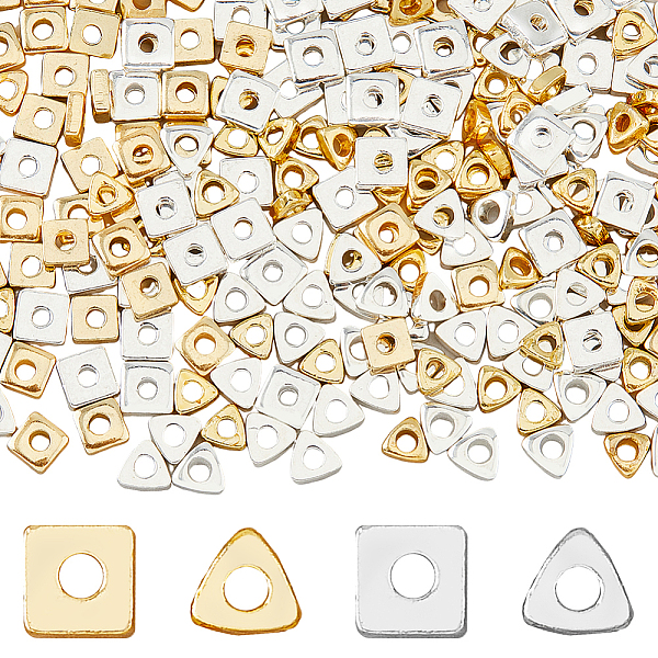 PandaHall SUPERFINDINGS 320Pcs 4 Style Brass Beads, Long-Lasting Plated, Triangle/Square, Golden & Silver, 3x3x1mm, Hole: 1mm, 80pcs/style...
PandaHall SUPERFINDINGS 320Pcs 4 Style Brass Beads, Long-Lasting Plated, Triangle/Square, Golden & Silver, 3x3x1mm, Hole: 1mm, 80pcs/style...