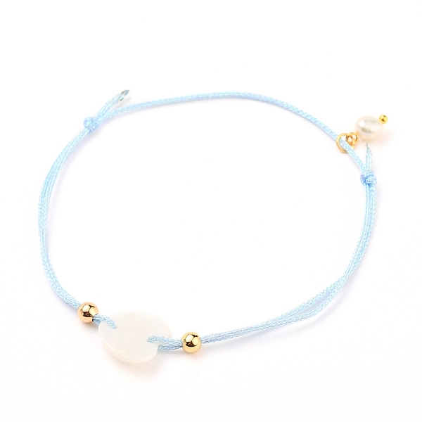 PandaHall Adjustable Polyester Braided Cord Bracelet, Link Bracelet, with Round Natural Pearl Beads, Brass Beads and Shell Links, Heart...
PandaHall Adjustable Polyester Braided Cord Bracelet, Link Bracelet, with Round Natural Pearl Beads, Brass Beads and Shell Links, Heart...