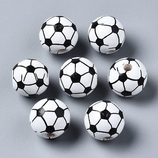 PandaHall Painted Natural Wood European Beads, Large Hole Beads, Printed, Football, White, 16x15mm, Hole: 4mm Wood Sports White
PandaHall Painted Natural Wood European Beads, Large Hole Beads, Printed, Football, White, 16x15mm, Hole: 4mm Wood Sports White
