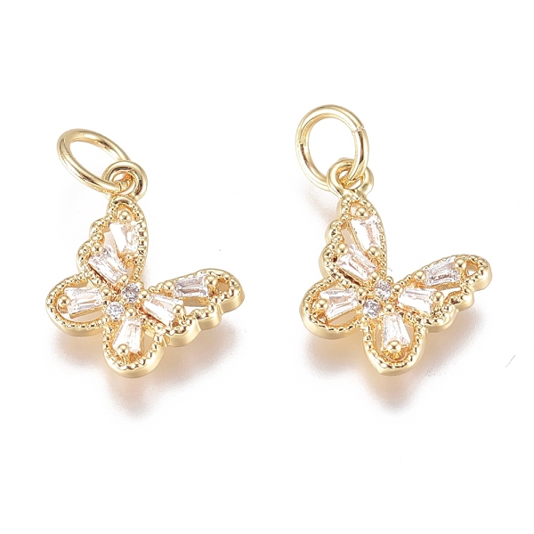PandaHall Brass Micro Pave Cubic Zirconia Pendants, with Jump Ring, Long-Lasting Plated, Butterfly, Clear, Golden, 10x11x2mm, Hole: 1.8mm...
PandaHall Brass Micro Pave Cubic Zirconia Pendants, with Jump Ring, Long-Lasting Plated, Butterfly, Clear, Golden, 10x11x2mm, Hole: 1.8mm...