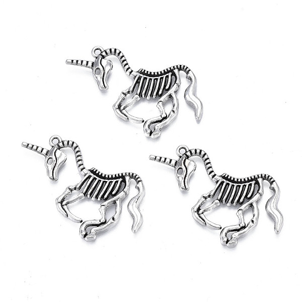 PandaHall Tibetan Style Alloy Pendants, Lead Free & Cadmium Free, Unicorn, Antique Silver, 23x41x3mm, Hole: 1.5mm, about 171pcs/500g Alloy...
PandaHall Tibetan Style Alloy Pendants, Lead Free & Cadmium Free, Unicorn, Antique Silver, 23x41x3mm, Hole: 1.5mm, about 171pcs/500g Alloy...