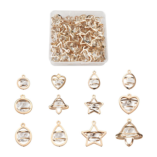 PandaHall 72Pcs 12 Style Alloy Pendants, with Crystal Rhinestone, Mixed Shapes, Light Gold, 6pcs/Style Alloy+Rhinestone Mixed Shapes Clear
PandaHall 72Pcs 12 Style Alloy Pendants, with Crystal Rhinestone, Mixed Shapes, Light Gold, 6pcs/Style Alloy+Rhinestone Mixed Shapes Clear