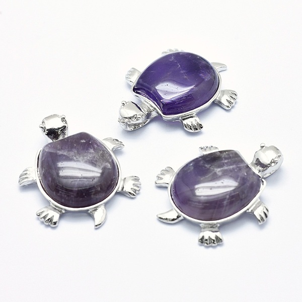 PandaHall Natural Amethyst Pendant, with Alloy Findings, Tortoise, Platinum, 38x30.5x8.2mm, Hole: 3x4.5mm Amethyst Tortoise
PandaHall Natural Amethyst Pendant, with Alloy Findings, Tortoise, Platinum, 38x30.5x8.2mm, Hole: 3x4.5mm Amethyst Tortoise