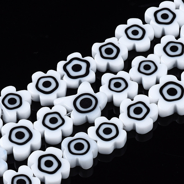 PandaHall Handmade Lampwork Beads Strands, Flower with Evil Eye, Snow, 7~9x7~9x3mm, Hole: 0.8mm, about 50~52pcs/strand, 14.57 inch~15.35..., White
PandaHall Handmade Lampwork Beads Strands, Flower with Evil Eye, Snow, 7~9x7~9x3mm, Hole: 0.8mm, about 50~52pcs/strand, 14.57 inch~15.35..., White