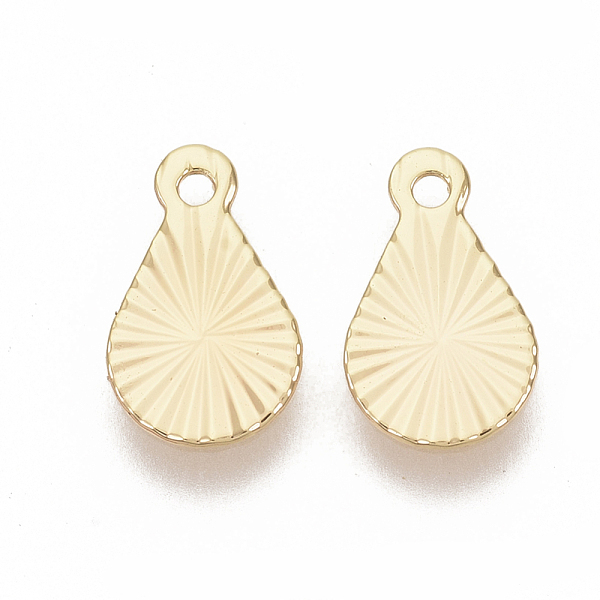 PandaHall Brass Charms, Nickel Free, Teardrop, Real 18K Gold Plated, 10x6x0.5mm, Hole: 1mm Brass Teardrop
PandaHall Brass Charms, Nickel Free, Teardrop, Real 18K Gold Plated, 10x6x0.5mm, Hole: 1mm Brass Teardrop
