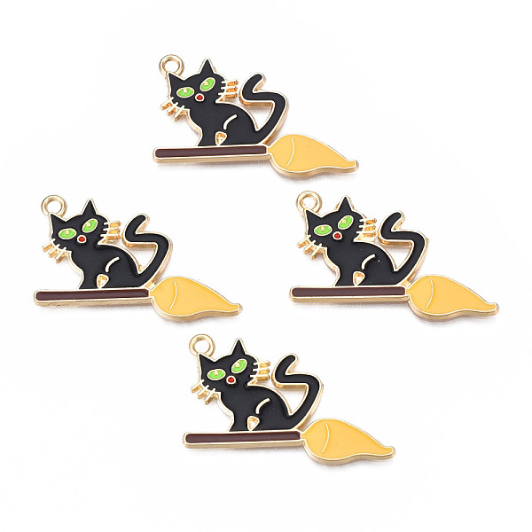 PandaHall Rack Plating Alloy Enamel Pendants, Cadmium Free & Nickel Free & Lead Free, Cat with Broom, Light Gold, Light Green, 23x34x1.5mm...
PandaHall Rack Plating Alloy Enamel Pendants, Cadmium Free & Nickel Free & Lead Free, Cat with Broom, Light Gold, Light Green, 23x34x1.5mm...