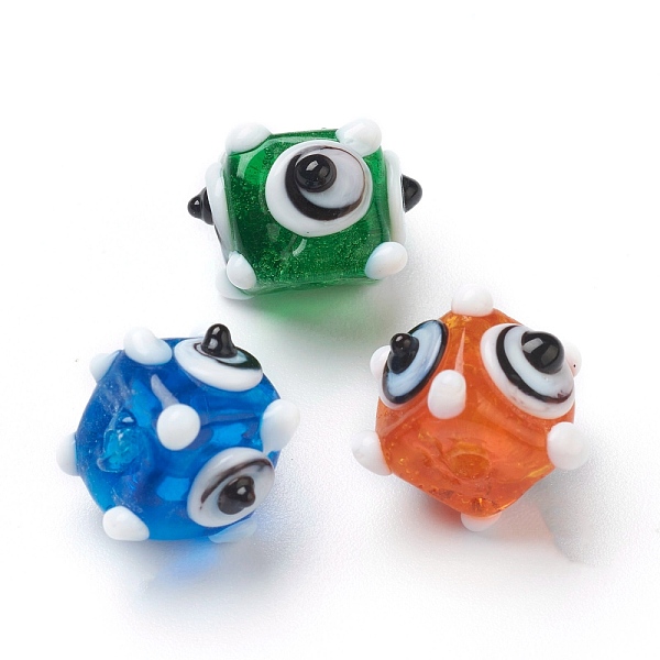 PandaHall Handmade Bumpy Lampwork Beads, Square with Eye, Colorful, 12~13x8.5~9mm, Hole: 2mm, about 20pcs/strand, 6.89 inch(17.5cm) Lampwork...
PandaHall Handmade Bumpy Lampwork Beads, Square with Eye, Colorful, 12~13x8.5~9mm, Hole: 2mm, about 20pcs/strand, 6.89 inch(17.5cm) Lampwork...