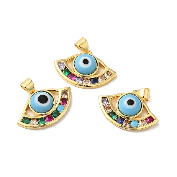 PandaHall Handmade Evil Eye Lampwork Pendants, with Brass Cubic Zirconia Finding, Cadmium Free & Lead Free, Real 18K Gold Plated, Fan Charm...
PandaHall Handmade Evil Eye Lampwork Pendants, with Brass Cubic Zirconia Finding, Cadmium Free & Lead Free, Real 18K Gold Plated, Fan Charm...