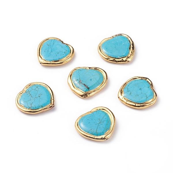 PandaHall Natural Howlite Beads, with Golden Plated Edge Brass Findings, Dyed & Heated, Heart, 29x29x5.5mm, Hole: 0.8mm Howlite Heart
PandaHall Natural Howlite Beads, with Golden Plated Edge Brass Findings, Dyed & Heated, Heart, 29x29x5.5mm, Hole: 0.8mm Howlite Heart