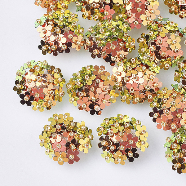 PandaHall PVC Paillette Cabochons, Cluster Beads, with Glass Seed Beads and Golden Plated Brass Perforated Disc Settings, Flower, Light..., Red
PandaHall PVC Paillette Cabochons, Cluster Beads, with Glass Seed Beads and Golden Plated Brass Perforated Disc Settings, Flower, Light..., Red