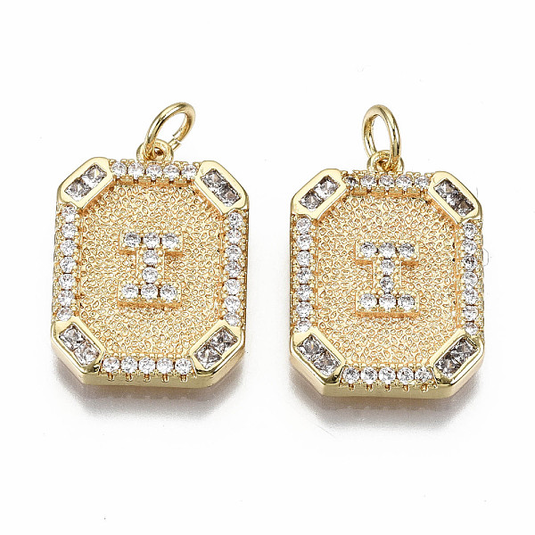PandaHall Brass Micro Pave Clear Cubic Zirconia Pendants, Nickel Free, Real 18K Gold Plated, Rounded Rectangle with Word, 19x14x2.5mm, Jump...
PandaHall Brass Micro Pave Clear Cubic Zirconia Pendants, Nickel Free, Real 18K Gold Plated, Rounded Rectangle with Word, 19x14x2.5mm, Jump...