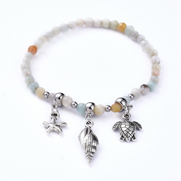 PandaHall Natural Flower Amazonite Stretch Bracelets, with Alloy Pendants and Tube Bails, Spiral Shell & Sea Turtle & Starfish, 2-1/8 inch...
PandaHall Natural Flower Amazonite Stretch Bracelets, with Alloy Pendants and Tube Bails, Spiral Shell & Sea Turtle & Starfish, 2-1/8 inch...
