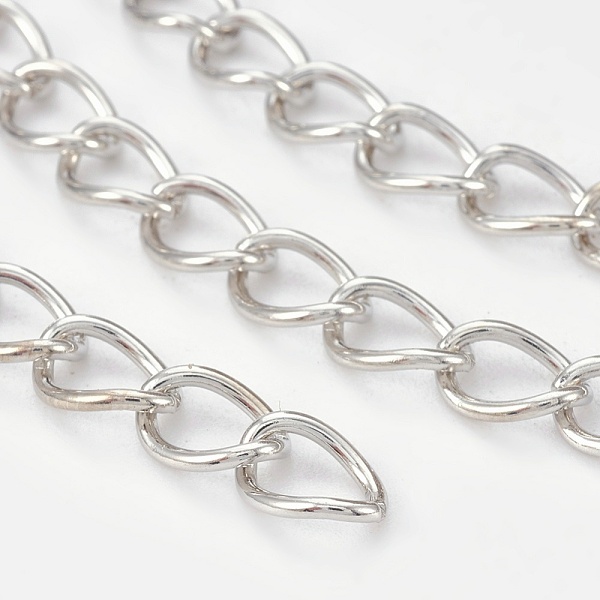 PandaHall Iron Side Twisted Chain, Unwelded, with Spool, Lead Free, Platinum Color, Size: Chains: about 8mm long, 6mm wide, 1.0mm thick...
PandaHall Iron Side Twisted Chain, Unwelded, with Spool, Lead Free, Platinum Color, Size: Chains: about 8mm long, 6mm wide, 1.0mm thick...