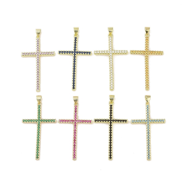 PandaHall Real 18K Gold Plated Brass Micro Pave Cubic Zirconia Pendants, Cross, Mixed Color, 40.5x23x3mm, Hole: 3.4x4.3mm Brass+Cubic..., Multicolor
PandaHall Real 18K Gold Plated Brass Micro Pave Cubic Zirconia Pendants, Cross, Mixed Color, 40.5x23x3mm, Hole: 3.4x4.3mm Brass+Cubic..., Multicolor
