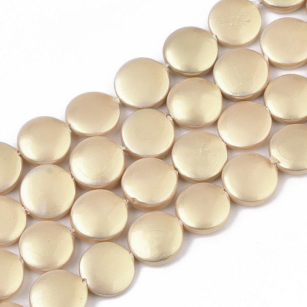 PandaHall Shell Pearl Beads Strands, Spray Painted, Flat Round, Gold, 10.5x3.5mm, Hole: 0.8mm, about 34 pcs/Strand, 14.17 inch(36 cm) Shell...
PandaHall Shell Pearl Beads Strands, Spray Painted, Flat Round, Gold, 10.5x3.5mm, Hole: 0.8mm, about 34 pcs/Strand, 14.17 inch(36 cm) Shell...