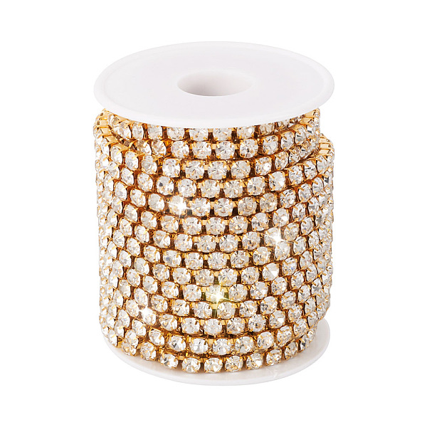 PandaHall Brass Rhinestone Strass Chains, One Rows Rhinestone Cup Chains, with Spool, Golden, 5mm, about 10 Yards/roll Brass+Rhinestone..., Clear
PandaHall Brass Rhinestone Strass Chains, One Rows Rhinestone Cup Chains, with Spool, Golden, 5mm, about 10 Yards/roll Brass+Rhinestone..., Clear