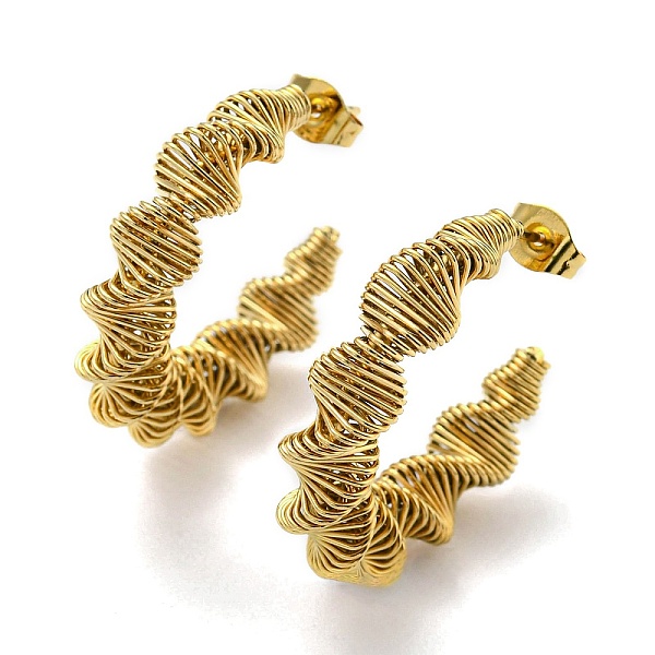 PandaHall Vacuum Plating 304 Stainless Steel Twist Stud Earrings for Women, Golden, 30x7mm 304 Stainless Steel Twist
PandaHall Vacuum Plating 304 Stainless Steel Twist Stud Earrings for Women, Golden, 30x7mm 304 Stainless Steel Twist