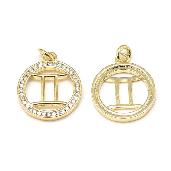 PandaHall DIY Brass Micro Pave Cubic Zirconia Pendants, Flat Round with Constellation/Zodiac Sign, Golden, Gemini, 20x17x2mm, Hole: 2.5mm...
PandaHall DIY Brass Micro Pave Cubic Zirconia Pendants, Flat Round with Constellation/Zodiac Sign, Golden, Gemini, 20x17x2mm, Hole: 2.5mm...