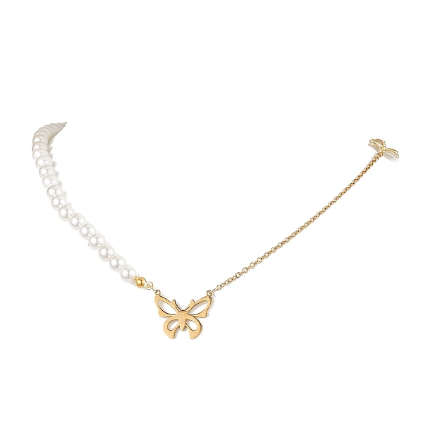 PandaHall Bowknot Alloy Shell Pearl Beaded Necklaces, 304 Stainless Steel Butterfly Pendant Necklaces for Women, Golden, 17.52 inch(44.5cm)...
PandaHall Bowknot Alloy Shell Pearl Beaded Necklaces, 304 Stainless Steel Butterfly Pendant Necklaces for Women, Golden, 17.52 inch(44.5cm)...