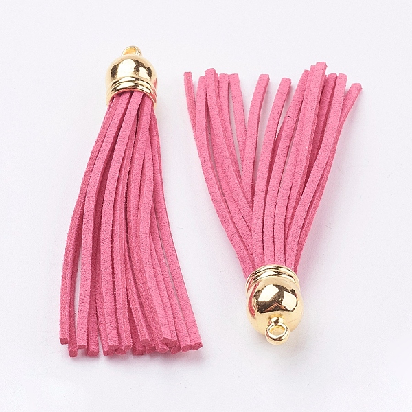 PandaHall Faux Suede Tassel Pendant Decorations, with CCB Plastic Cord Ends, Golden, Cerise, 84~89x11.5~12mm, Hole: 2.5mm Faux Suede Red
PandaHall Faux Suede Tassel Pendant Decorations, with CCB Plastic Cord Ends, Golden, Cerise, 84~89x11.5~12mm, Hole: 2.5mm Faux Suede Red