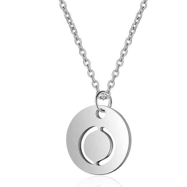 PandaHall 201 Stainless Steel Initial Pendants Necklaces, with Cable Chains, Flat Round with Letter, Stainless Steel Color, Letter.O, 16.3...
PandaHall 201 Stainless Steel Initial Pendants Necklaces, with Cable Chains, Flat Round with Letter, Stainless Steel Color, Letter.O, 16.3...