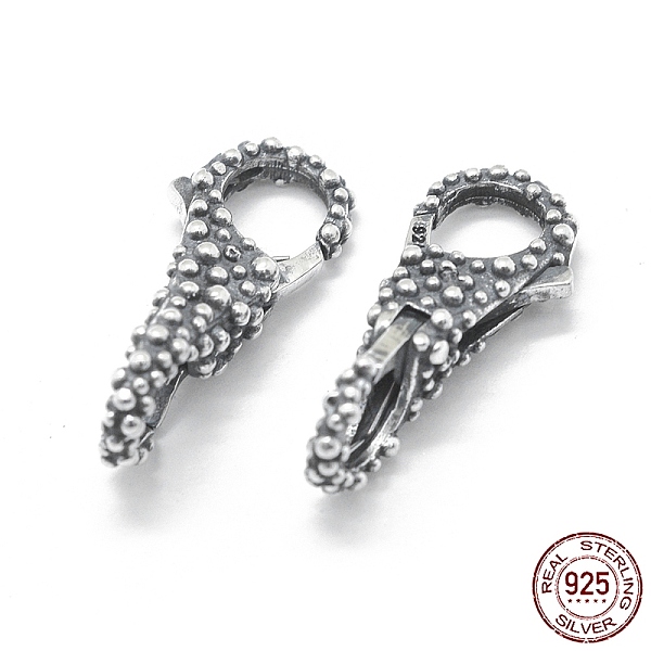 PandaHall Thailand 925 Sterling Silver Lobster Claw Clasps, Bumpy, Antique Silver, 24.5x10.5x9mm, Hole: 6mm Sterling Silver Others
PandaHall Thailand 925 Sterling Silver Lobster Claw Clasps, Bumpy, Antique Silver, 24.5x10.5x9mm, Hole: 6mm Sterling Silver Others