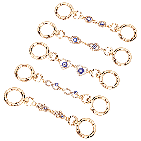 PandaHall WADORN 1 Set Alloy Enamel Evil Eye Links Bag Strap Extenders, with Crystal Rhinestone and Alloy Swivel Clasps, Golden, 12.5~14.2cm...
PandaHall WADORN 1 Set Alloy Enamel Evil Eye Links Bag Strap Extenders, with Crystal Rhinestone and Alloy Swivel Clasps, Golden, 12.5~14.2cm...