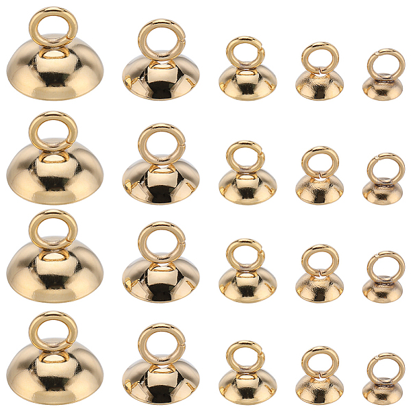 PandaHall SUNNYCLUE 100Pcs 5 Size 201 Stainless Steel Bead Cap Pendant Bails, for Globe Glass Bubble Cover Pendants, Golden, 4~7x4~10mm...
PandaHall SUNNYCLUE 100Pcs 5 Size 201 Stainless Steel Bead Cap Pendant Bails, for Globe Glass Bubble Cover Pendants, Golden, 4~7x4~10mm...