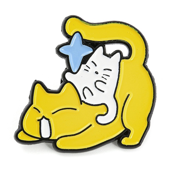 PandaHall Cartoon Style Enamel Pins, Black Alloy Badge for Backpack Clothes, Cat & Star, 27x28x1mm Alloy+Enamel Cat Shape Yellow
PandaHall Cartoon Style Enamel Pins, Black Alloy Badge for Backpack Clothes, Cat & Star, 27x28x1mm Alloy+Enamel Cat Shape Yellow